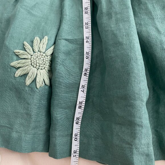 Innika Choo Green Mini Smock Embroidered Dress, One size only - Picture 12 of 16